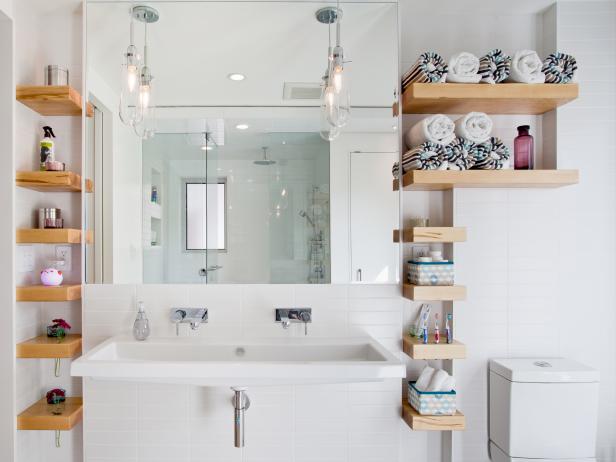 41 Clever Bathroom Storage Ideas | Clever Bathroom Organization | HGTV